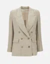 Marella Double-breasted Linen Blazer