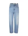 Marella Womens Barrel Wide-leg Denim Jeans Blue Jeans In Blue
