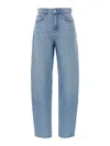 Marella Womens Barrel Wide-leg Denim Jeans Blue Jeans