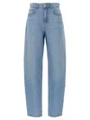 Marella Womens Barrel Wide-leg Denim Jeans Blue Jeans In Blue