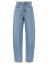 Marella Womens Barrel Wide-leg Denim Jeans Blue Jeans In Blue