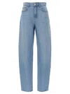Marella Womens Barrel Wide-leg Denim Jeans Blue Jeans In Light Blue
