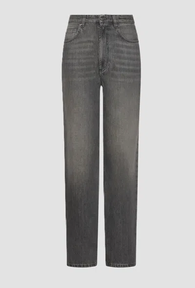 Marella Jeans Mom Fit Woman Grey In Gray