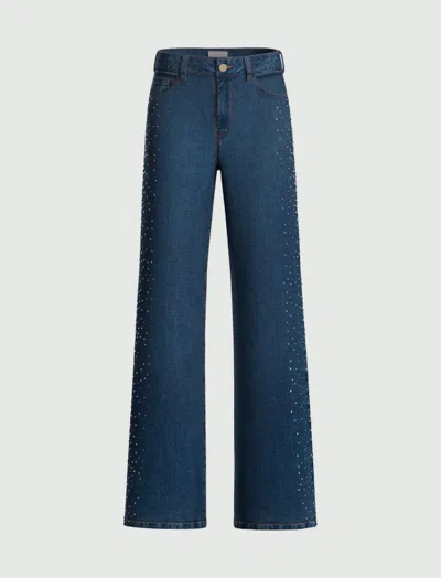 Marella Jeans With Blue Crystals And Studs
