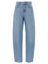 Marella Womens Barrel Wide-leg Denim Jeans Blue Jeans In Light Blue