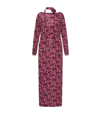 Marella Jersey Floral Maxi Dress In Multi