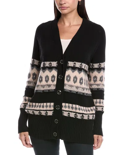 Marella Jolly Wool & Cashmere-blend Cardigan In Black