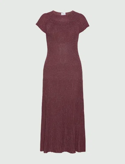 Marella Knitted Dress Woman Hydrangea In Burgundy
