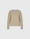 Marella Albina Speckled Crew-neck Sweater In Brown