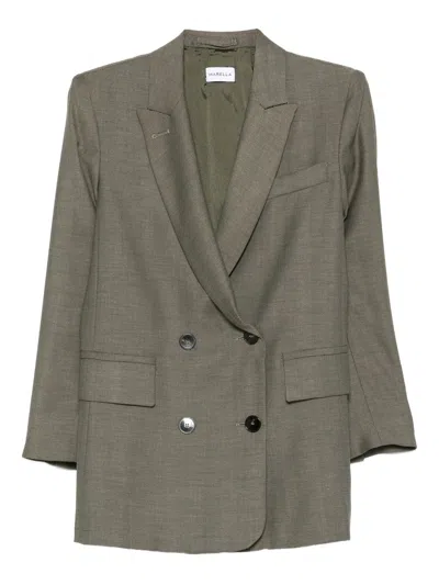 Marella Kriss Double-breasted Blazer In Brown