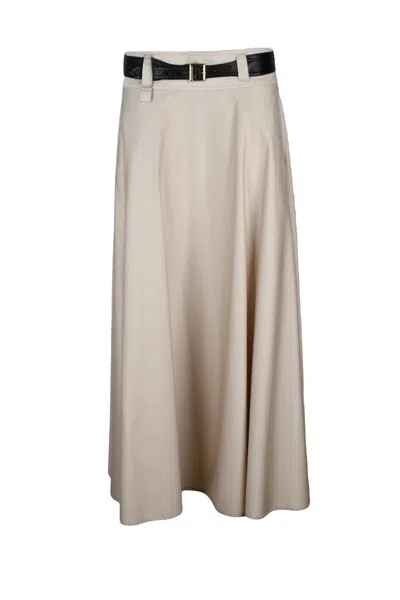 Marella Kuban Long Skirt - Beige In Gray