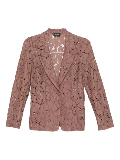 Marella Lace-detailing Suit In Brown