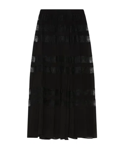 Marella Lace-insert Skirt In Multi