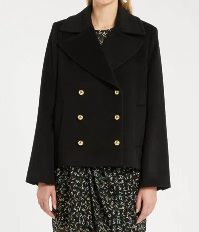 Marella Lago Cashmere Peacoat In Black