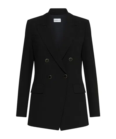 Marella Lapel Long-sleeved Suit Jacket In Black