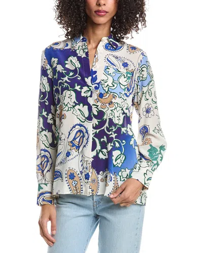 Marella Lava Silk Shirt In Green