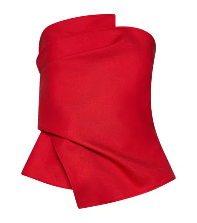 Marella Layered Bustier Top In Red
