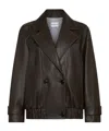 Marella Leather Pea Coat
