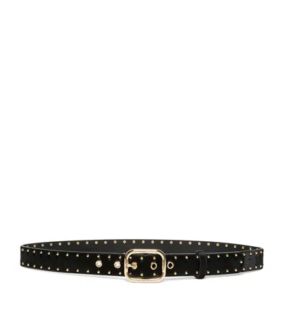 Marella Leather Studded Belt In Multi