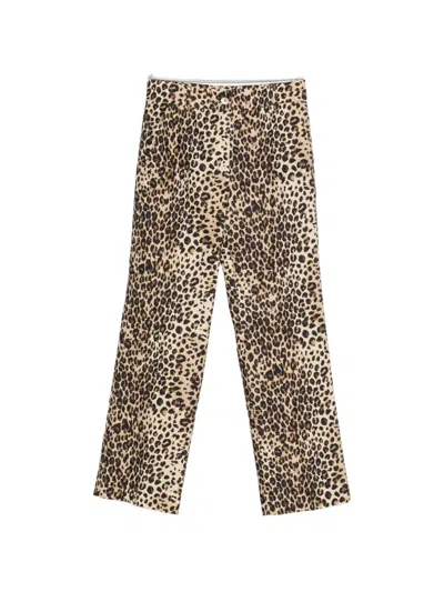 Marella Leopard-print Trousers In Brown