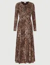 Marella Leopard Woman Dress In Brown
