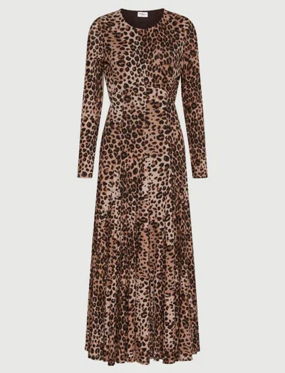 Marella Leopard Woman Dress In Brown
