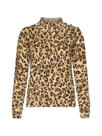 Marella Leopard-print Long-sleeve Sweater In Animal Print