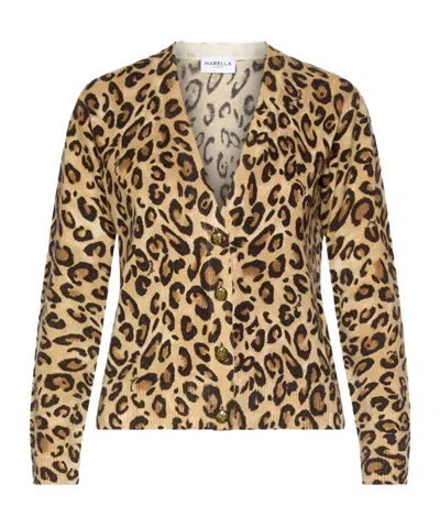 Marella Leopard-print Button-up Knit Cardigan In Animal Print
