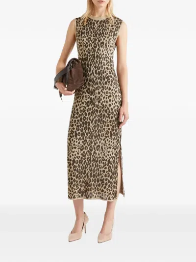 Marella Leopard-print Sleeveless Dress In Animal Print