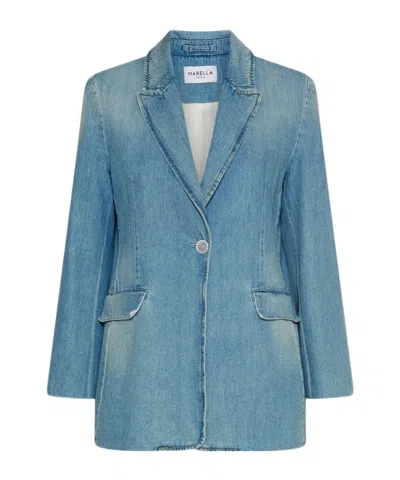 Marella Light Denim Blazer - Blue Jeans