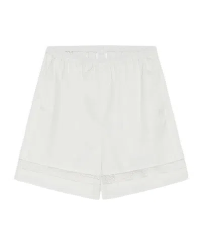 Marella Lightweight Poplin Shorts In White
