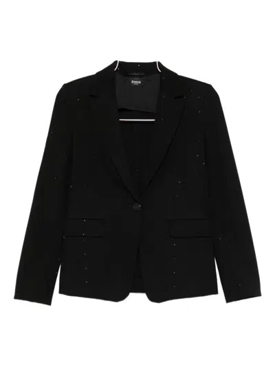 Marella Lince Rhinestone-embellished Blazer In Black
