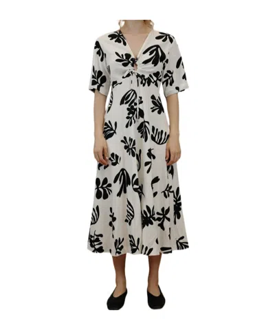 Marella Linen And Viscose Mat Dress In White