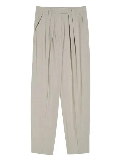Marella Linen-blend Trousers In Beis