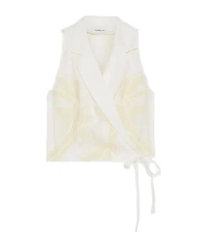 Marella Kriss Waistcoat White In Yellow