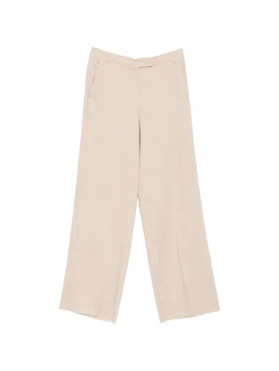 Marella Linen Trousers In Neutral