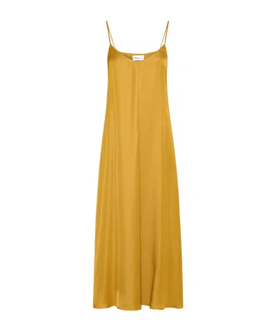 Marella Linen-blend Gabardine Slip Dress In Animal Print