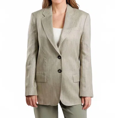 Marella Liutaio Blazer In Sage Lurex In Gray