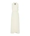 Marella Long Bi-material Dress In White