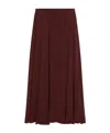 Marella Long Georgette Skirt In Burgundy