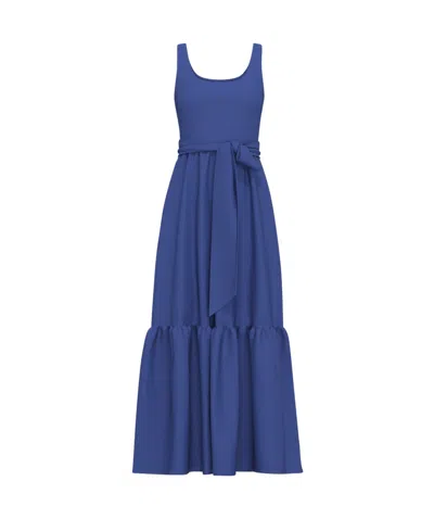Marella Long Poplin Flounce Dress