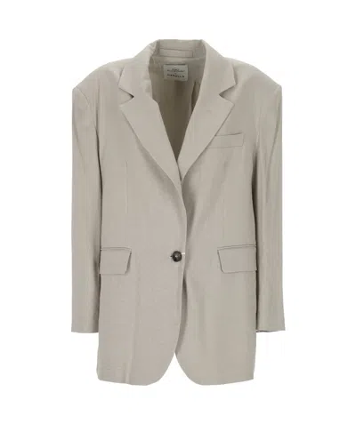 Marella Long Sleeve Blazer In Beige