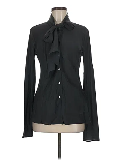 Pre-owned Marella Long Sleeve Blouse In Black