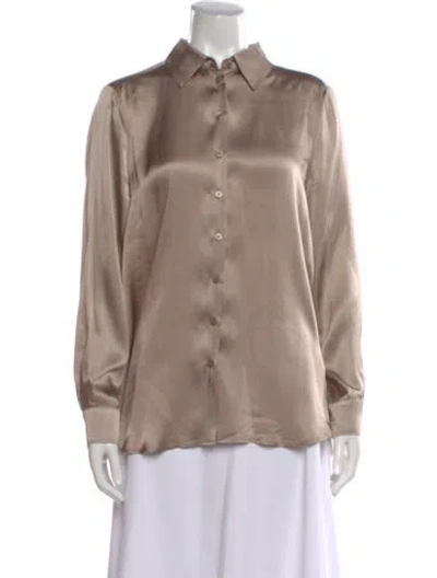 Pre-owned Marella Long Sleeve Blouse In Neutral