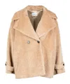 Marella Emilia Button Jacket In Brown