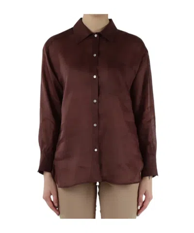Marella Long Sleeve Shirt In Burgundy