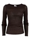 Marella Long-sleeve Sweater In Brown