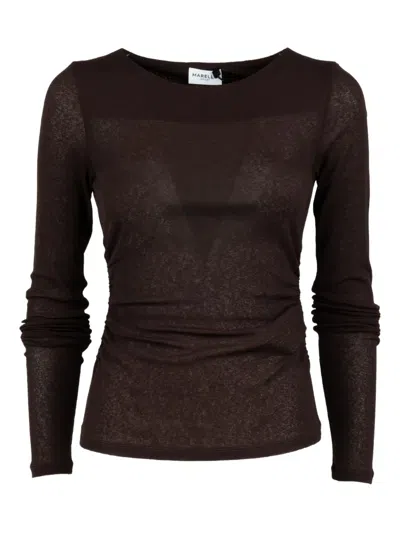 Marella Long-sleeve Sweater In Brown