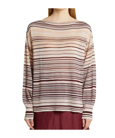 Marella Long Sleeve Sweater In Nude