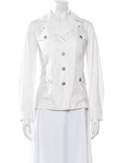 Pre-owned Marella Long Sleeve Top In White